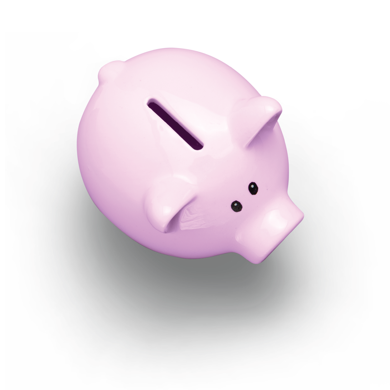 A pink piggy bank